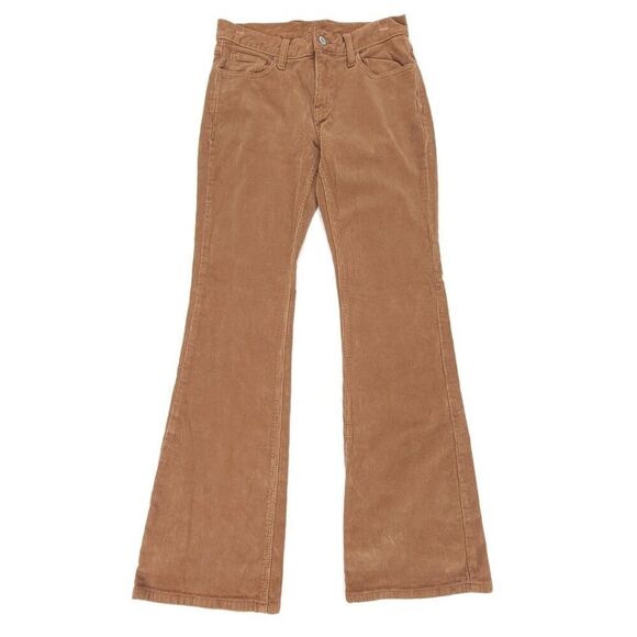 BRANDY MELVILLE Brielle 90s Jean Corduroy High Rise Flared Pants Khaki Tan Small - Picture 1 of 7